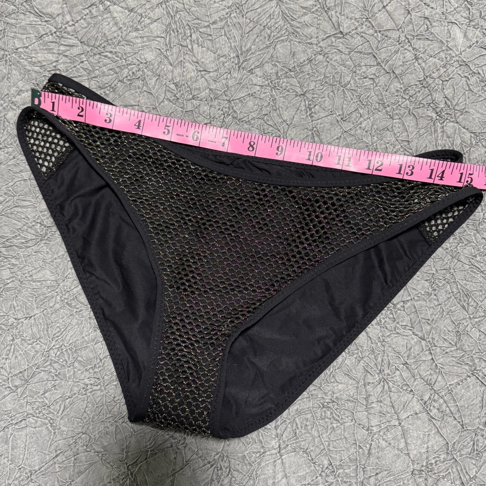 BECCA Black Gold Mesh Bikini Set D Top - Picture 8 of 9
